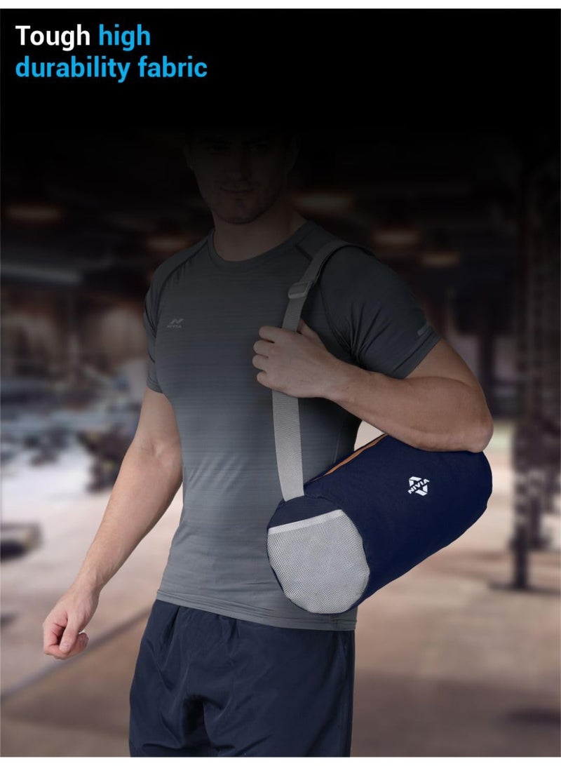 Nivia NIVIA Basic Duffle Polyester Bag, Gym Bags, Adjustable Shoulder Bag for Men, Duffle Bags Travel - Image 3