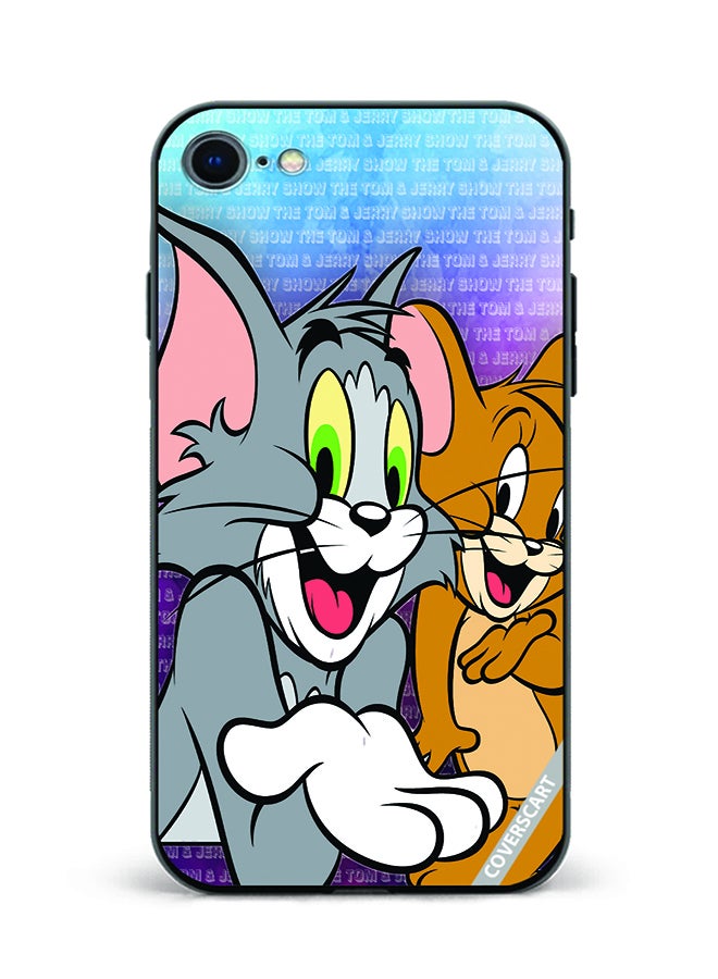 Protective Case Cover For Apple iPhone 7 Tom & Jerry Design Multicolour