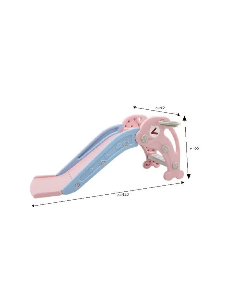 FULL JOY 2 in 1 Baby Slide with Basketball Hoop, Foldable Slide for Toddlers Boys Girls Climbers, Indoor and Outdoor Toys - Image 2