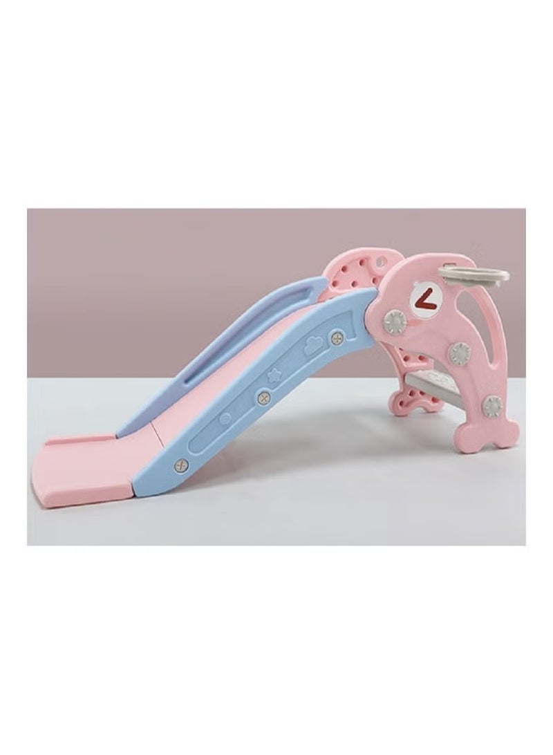 FULL JOY 2 in 1 Baby Slide with Basketball Hoop, Foldable Slide for Toddlers Boys Girls Climbers, Indoor and Outdoor Toys - Image 1