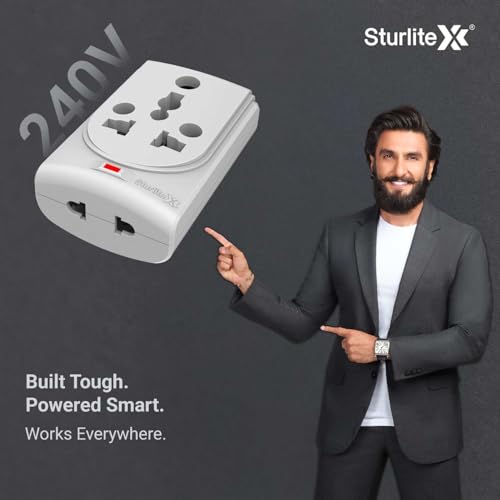 Sturlite Konvert Multiplug| 6-16 Amp| 2-Pin & 3-Pin Socket| Universal AC Travel Adapter| Premium Polycarbonate Body Socket| Compact Converter Plug for Travel, Home & Office Use - Pack of 4 - Image 2