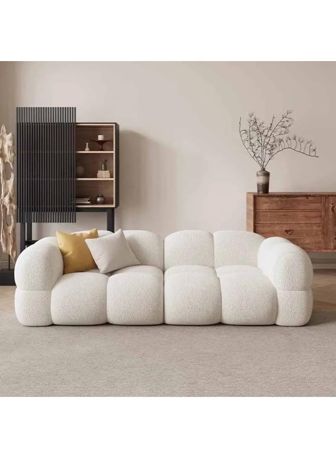 Poppins HOME Minimalista Upholstered Sofas, Nordic Living Room, Foam Sponge (3 seats) - Image 1