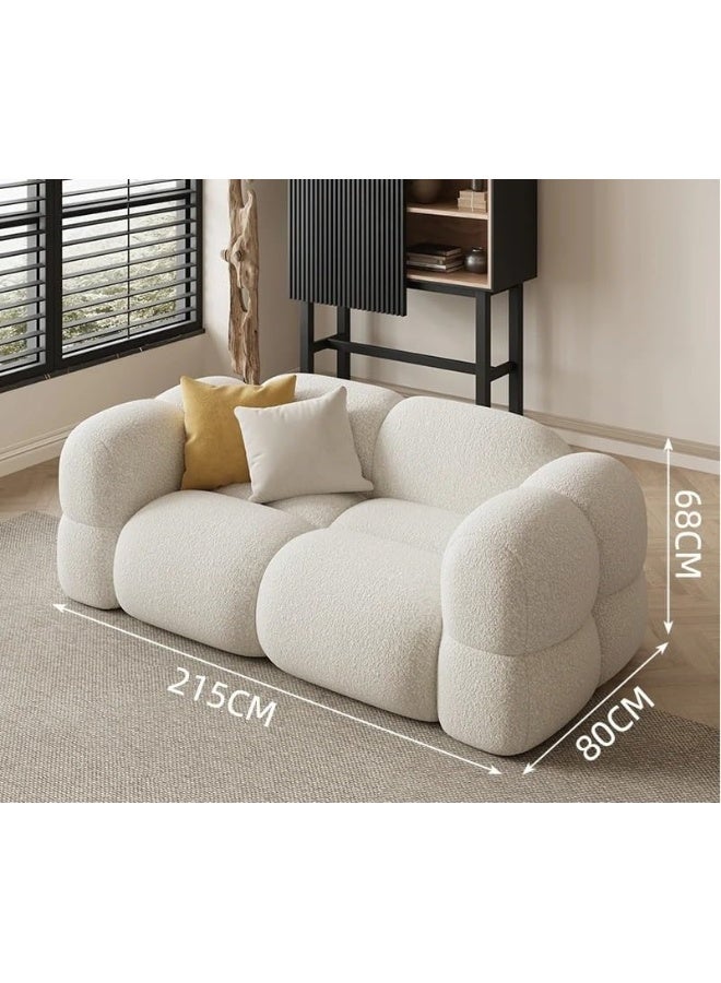 Poppins HOME Minimalista Upholstered Sofas, Nordic Living Room, Foam Sponge (3 seats) - Image 2