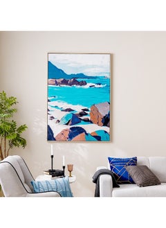 DANUBE HOME Cyprus Canvas Lands End 2 Framed Wall Art – Luxury Modern Wall Decor For Living Room, Bedroom & Office – Premium Quality Canvas Print 102.6X142.6Cm  - Image 4