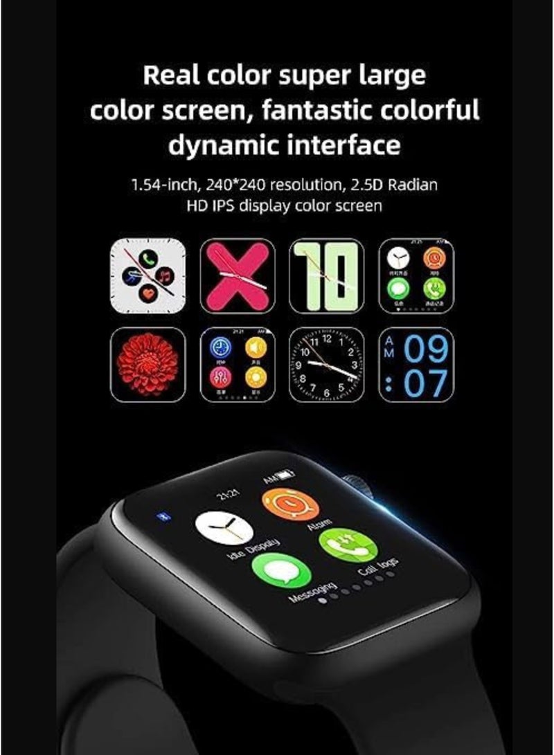 ويزمي ساعة ذكية وسماعات أذن Wisme WS X17 للرجال والنساء، 5 أشرطة، شاشة عالية الدقة، مكالمات بلوتوث، ساعات لياقة بدنية مقاومة للماء متوافقة مع نظامي Android وiOS - Image 3