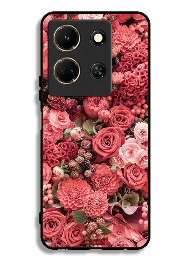 Tolwak Infinix Note 30 Protective Case Cover Peach Roses - Image 1