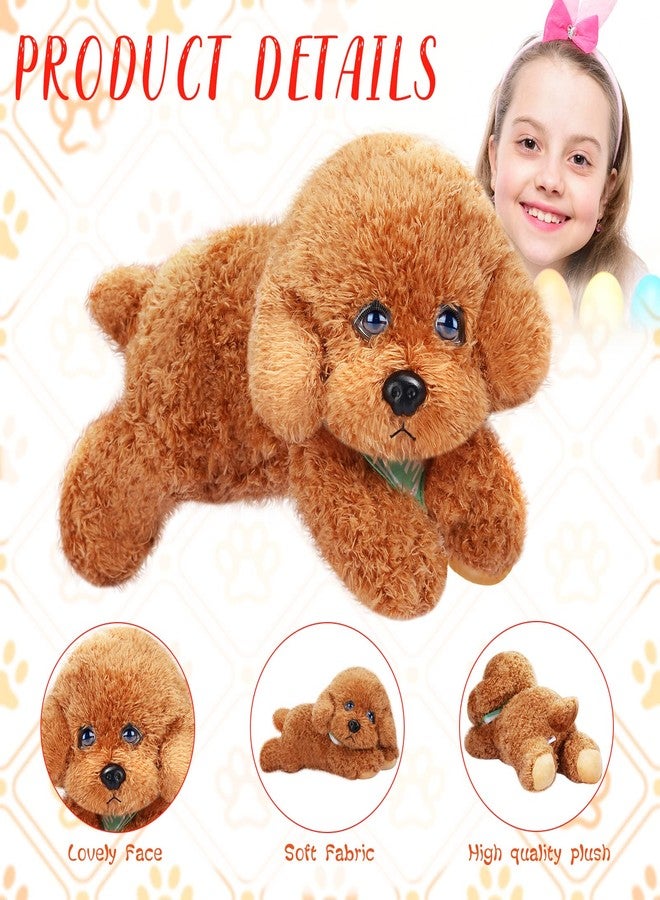 Skylety 2 Pcs Plush Stuffed Golden Poodle Dog Plush Animals Soft Toy Stuffed Puppy Adorable Plush Puppy Toys for Preschool Birthday Party Supplies (Toy Poodle, 10.6 Inch) - Image 3