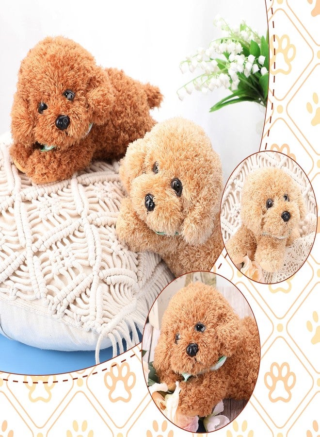 Skylety 2 Pcs Plush Stuffed Golden Poodle Dog Plush Animals Soft Toy Stuffed Puppy Adorable Plush Puppy Toys for Preschool Birthday Party Supplies (Toy Poodle, 10.6 Inch) - Image 4