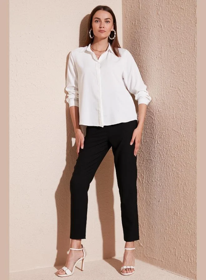 Lela Lela Regular Fit Long Back Summer Shirt Women's SHIRT 611BG9741