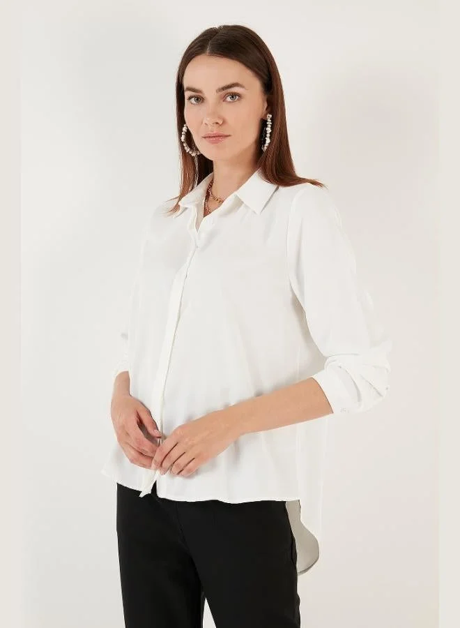 Lela Lela Regular Fit Long Back Summer Shirt Women's SHIRT 611BG9741