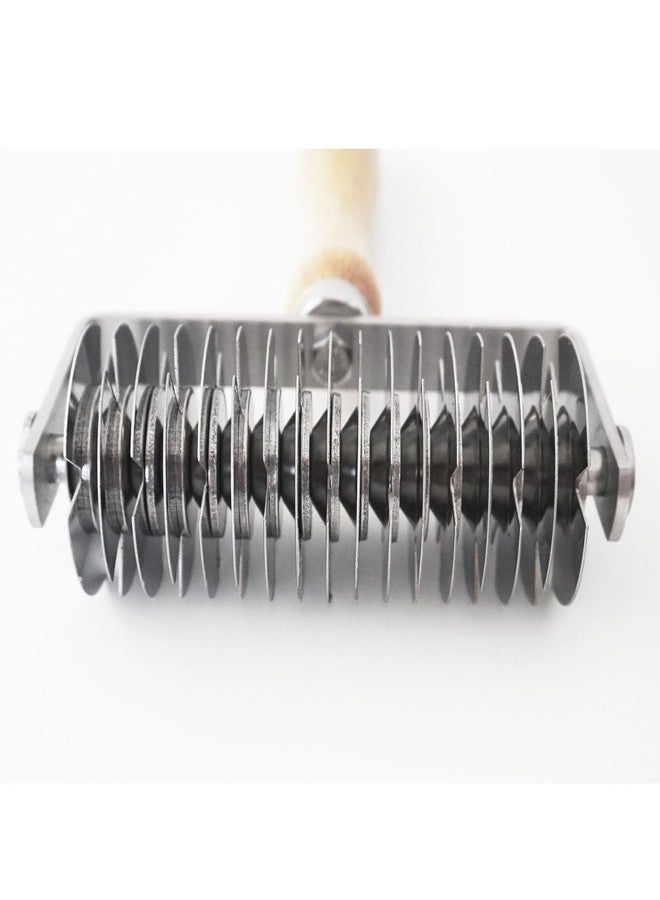 Proshopping Lattice Cutter Pastry Tool, Stainless Steel Pastry Lattice Roller Cutter Wood Handle for Dough Pie Pizza Crust Bread Beef Wellington, Time-Saver Baking Tools - Image 5