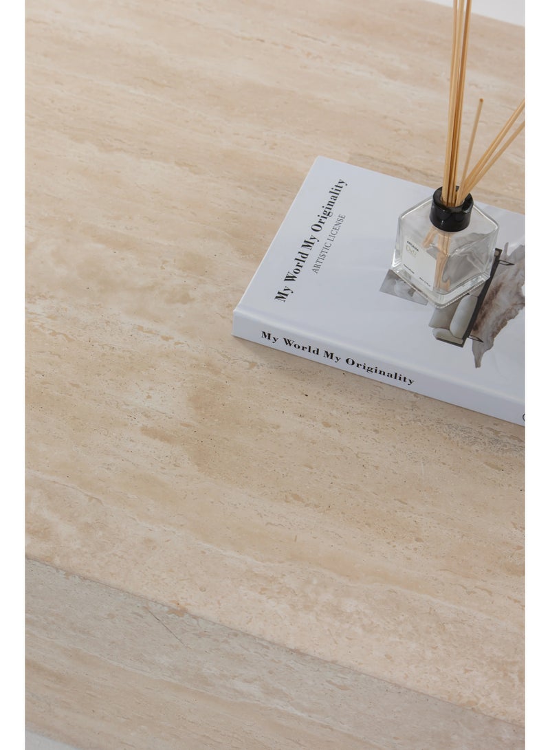Modern Style Turkish Travertine Coffee Table - Image 2