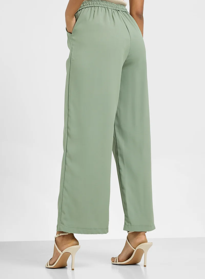 Ginger Cotton Pullon Straight Fit Pants
