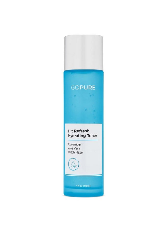 goPure - Hit Refresh Hydrating Toner - Routine Prep Step, Visibly Hydrates, Supports A Balanced Ph, Visibly Clarifies Pores, Removes Excess Oil & Impurities, Great For All Skin Types - Image 1