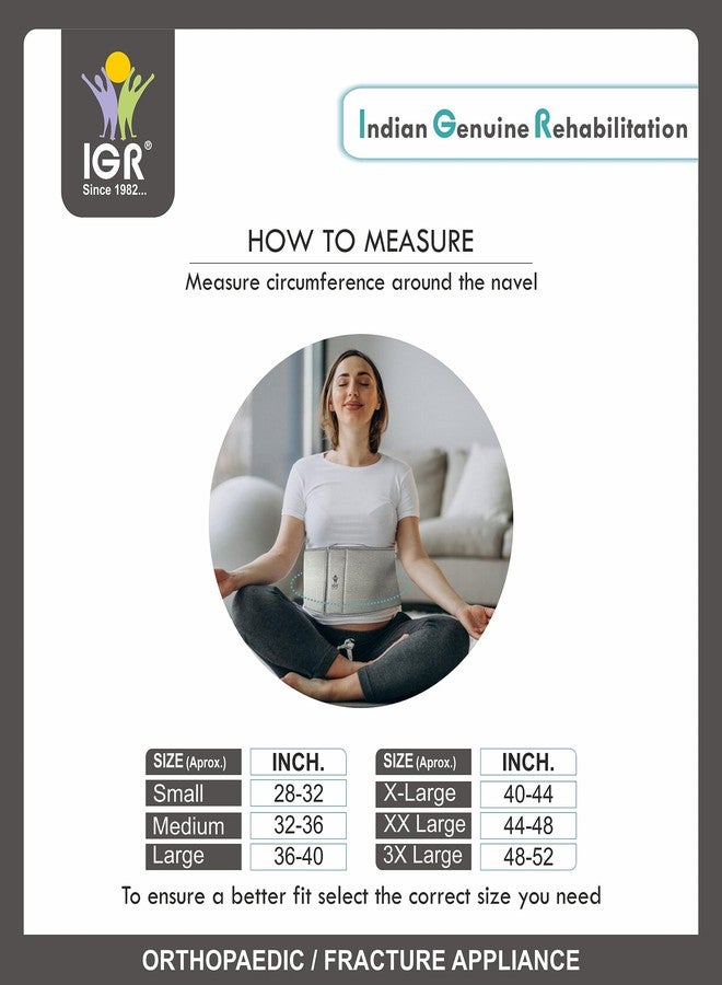 IGR حزام بطن IGR مثالي لتنحيف الخصر، وتخفيف آلام أسفل الظهر، وبعد الولادة لتقليل حجم البطن، حزام قابل للتهوية للرجال والنساء، رمادي (صغير (28-32 بوصة)) - Image 5