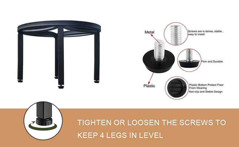 Zhongma Set of 4 Metal Plant Stand for Heavy Potted Plant for Home Indoor and Outdoor, 220 LBS Capacity & Heavy Duty Construction, Sturdy Plant Riser without Installation Required - Image 3