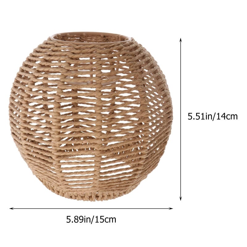 Koolouispoper Lampshade for Cover Table Lamp Rattan Lamp Pendant Light Vintage Hanging Lighter Cafe Restaurant Home Decor Retro Lampshade - Image 2
