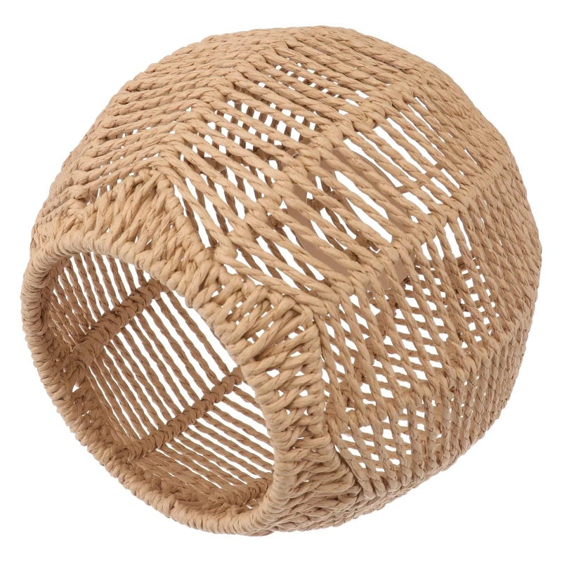 Koolouispoper Lampshade for Cover Table Lamp Rattan Lamp Pendant Light Vintage Hanging Lighter Cafe Restaurant Home Decor Retro Lampshade - Image 5