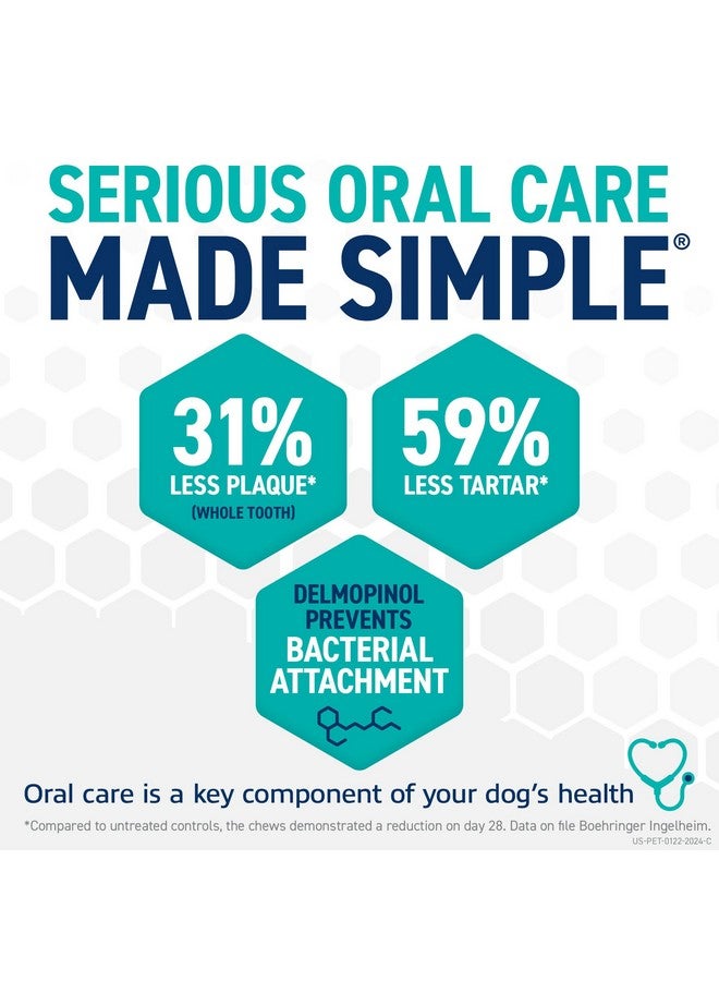 OraVet Dental Hygiene Chews for Small Dogs, Oral Care with Delmopinol, Vanilla Flavor, 14 Count - Image 4