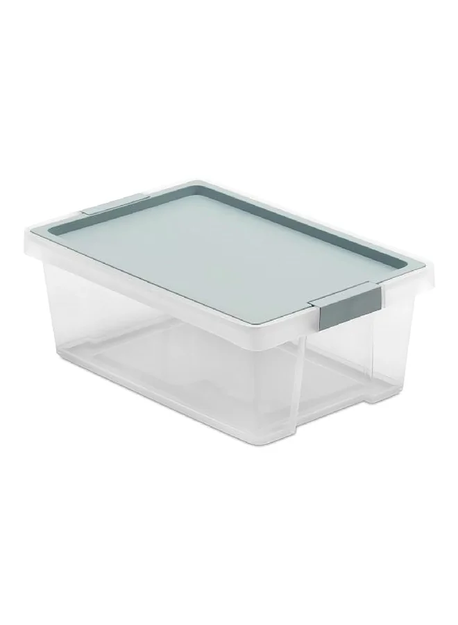 TATAY Multi Purpose Stackable Storage Box with Lid Blue Mist and Clear 7 L 1157600