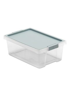 TATAY Multi Purpose Stackable Storage Box with Lid Blue Mist and Clear 7 L 1157600  - Image 1