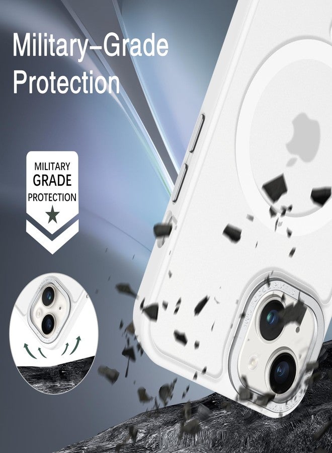 BENTOBEN Magnetic for iPhone 13 Case & iPhone 14 Case [Compatible with Magsafe] Translucent Matte Phone Case iPhone 13/14 6.1 inch Slim Thin Shockproof Women Men Protective Cover, Pure White - Image 3