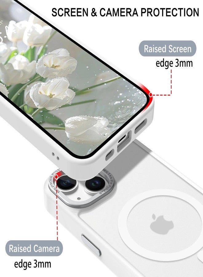 BENTOBEN Magnetic for iPhone 13 Case & iPhone 14 Case [Compatible with Magsafe] Translucent Matte Phone Case iPhone 13/14 6.1 inch Slim Thin Shockproof Women Men Protective Cover, Pure White - Image 5