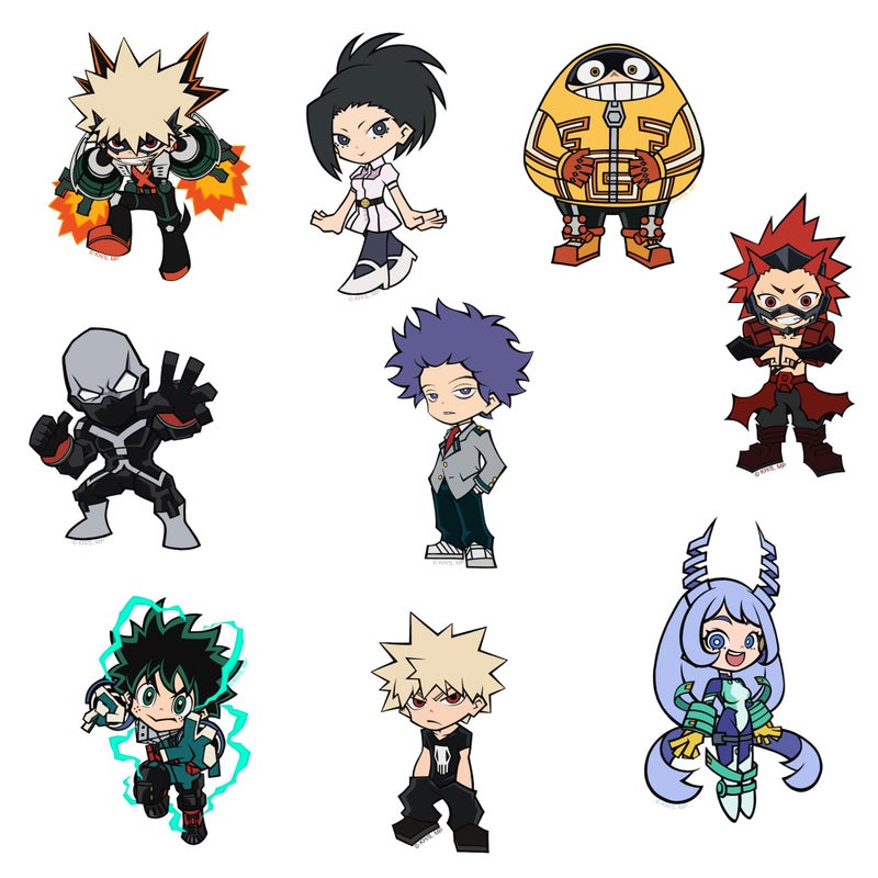 GRAPHICS & MORE My Hero Academia Chibi 50ct Vinyl Large Deluxe Stickers Variety Pack â€“ Officially Licensed Anime Collection â€“ Laptop, Water Bottle, Scrapbooking, Tablet, Indoor/Outdoor - Image 4