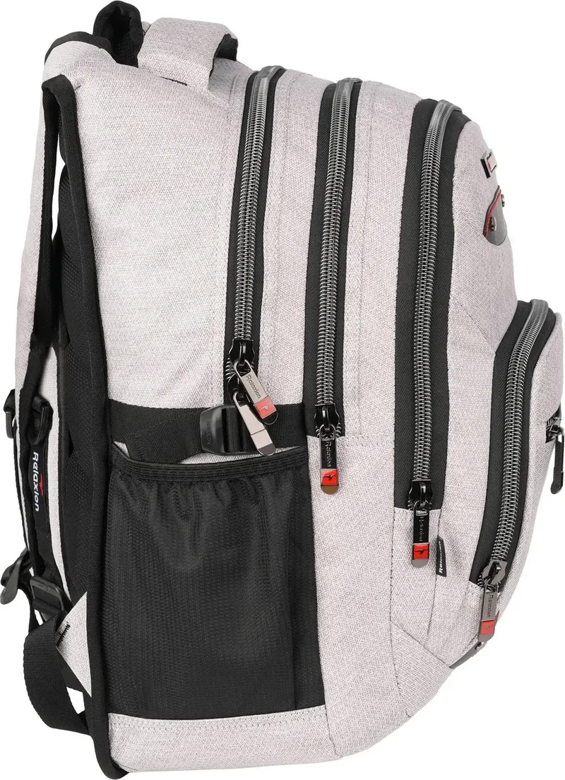 ريلاكسن Light Grey 2225 Waterproof Lined Fabric Backpack