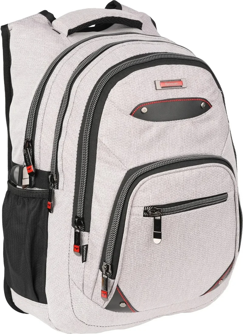 ريلاكسن Light Grey 2225 Waterproof Lined Fabric Backpack