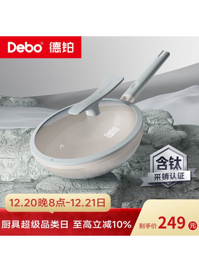 Debo Titanium-infused Non-coated Non-stick Multi-purpose 28cm Frying Pan Home Cooking Wok