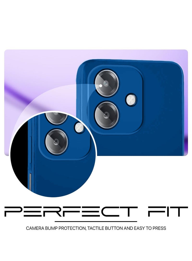 Wtech Oppo A3x 5G 2024 Premium Liquid Silicone Case Cover - Navy Blue - Image 3