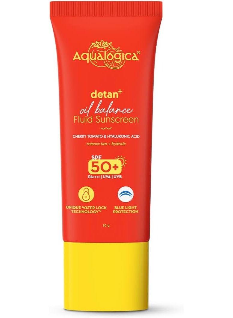 Aqualogica DETAN + OIL BALANCE FLUID SUNSCREEN 50G - Image 1