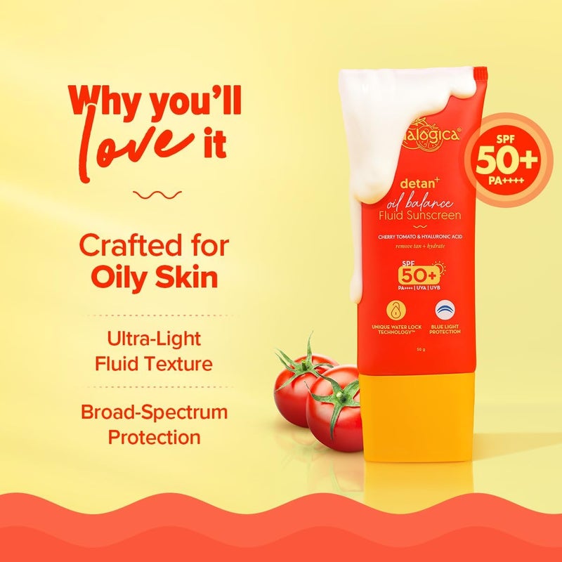 Aqualogica DETAN + OIL BALANCE FLUID SUNSCREEN 50G - Image 3