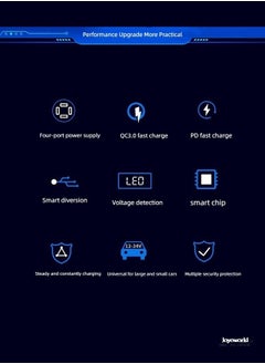 Joyeworld 4 In 1 USB Car Charger 12V 24V Fast Charging  - Image 4