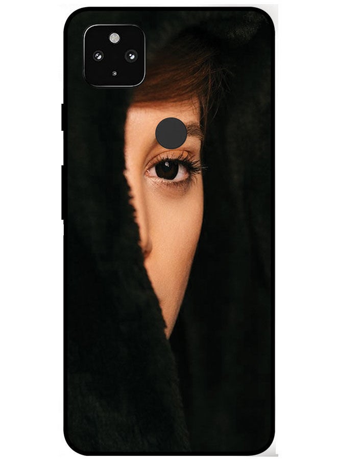 EYE CATCH Protective Case Cover For Google Pixel 4A 5G Smart Series Printed Protective Case Cover for Google Pixel 4A 5G Girl Hidden Face  - Image 1