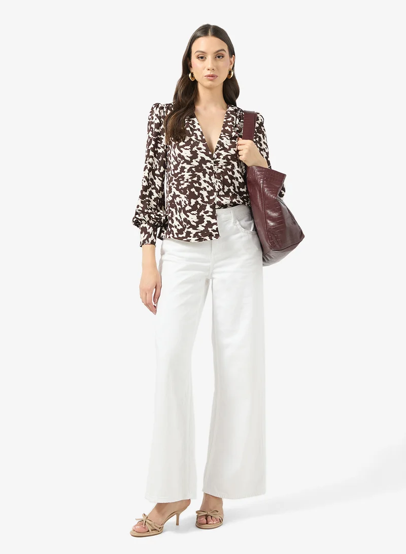 اونلي ONLCATY THALIA LIFE LS V-NECK TOP