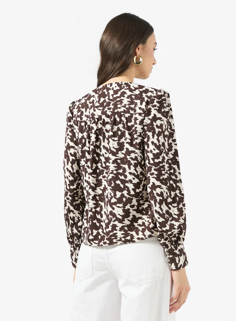 اونلي ONLCATY THALIA LIFE LS V-NECK TOP