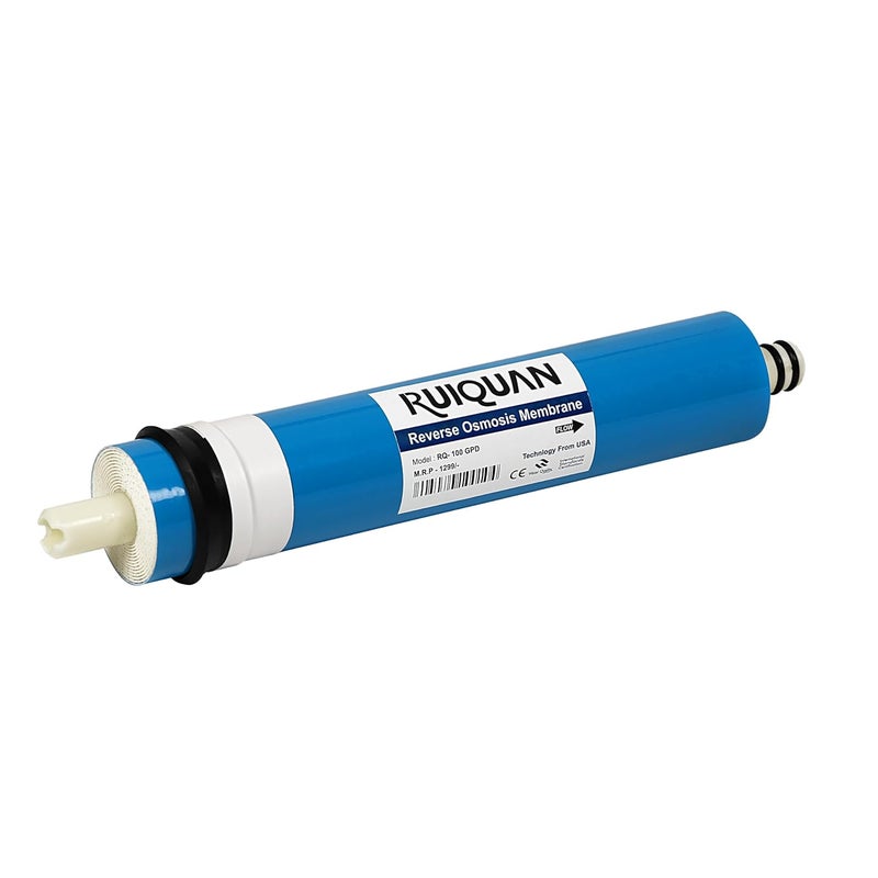 Ruiquan 100 GPD RO Membrane High TDS Compatibility Up to 3000 Universal Fit for All RO Systems Blue Cartridge Filter for Home Use - Image 2