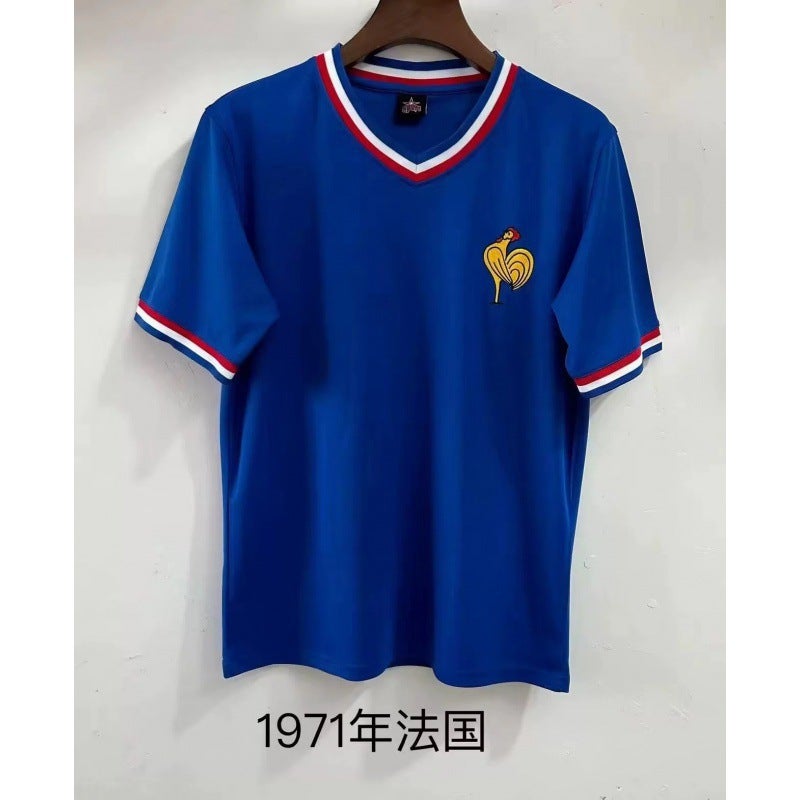 Vintage Jersey Classic Nostalgic Replica Football Uniform Germany France Team Uniform Mateus Henri Zidane Jersey - Image 1