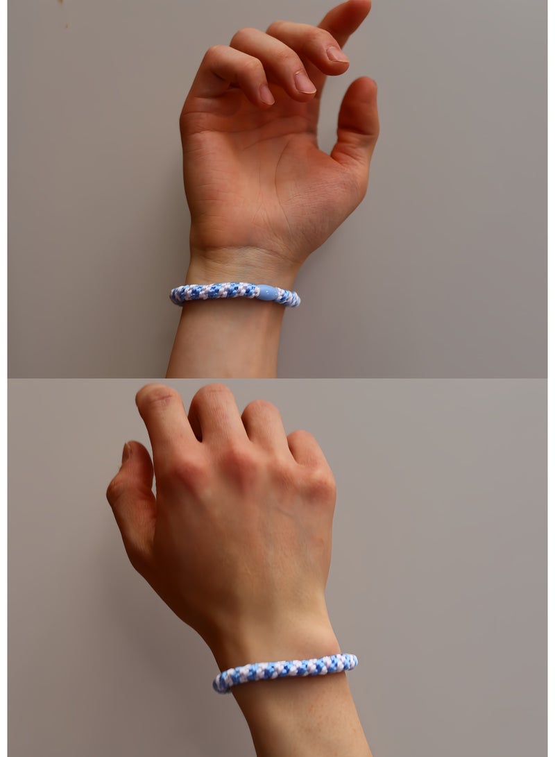 مجموعة زرقاء ربطات شعر مرنة فائقة، عبوة 10 قطع - Image 2