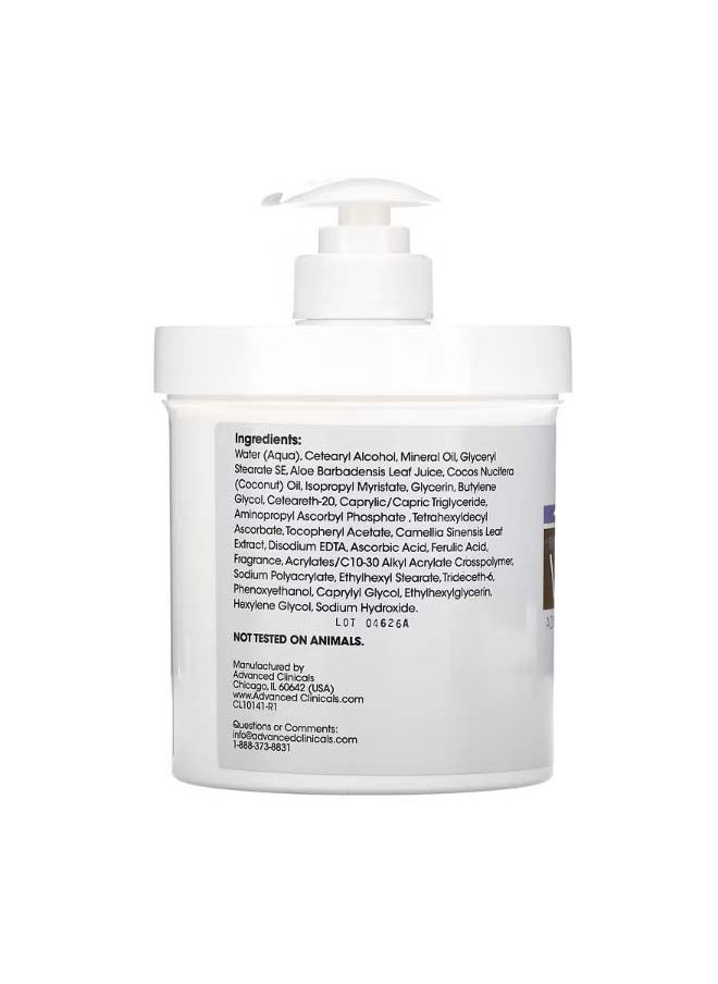 Advanced Clinicals Vitamin C Advanced Brightening Cream 16 oz 454 g  - Image 2