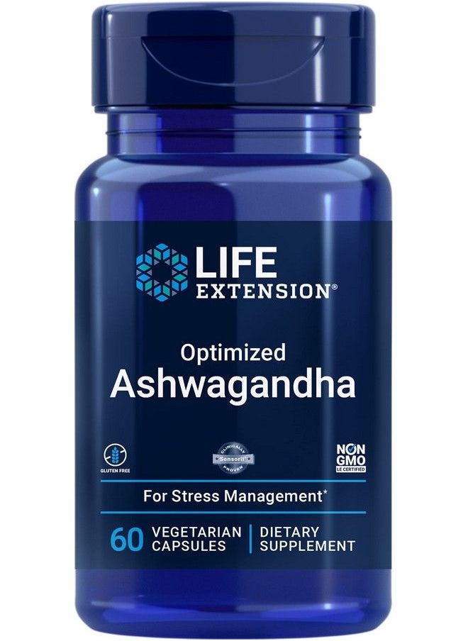 Life Extension - Optimized Ashwaganda Extract 60 Vegicaps (Pack Of 2) - Image 1