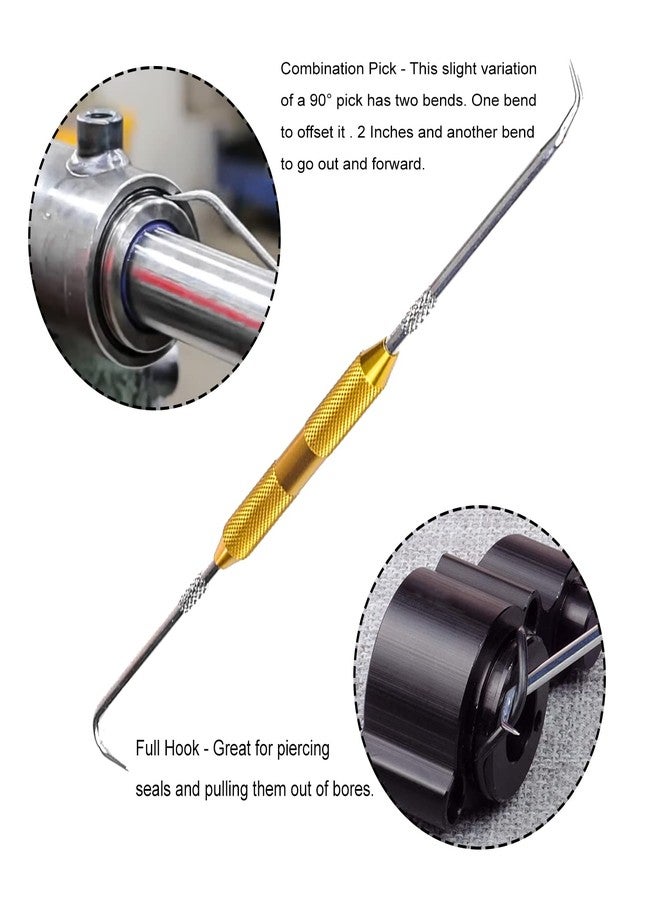 Danti Hydraulic Seal Installation Tool Set, Hydraulic Cylinder Seal Twistor Kit with Two-Sided Seal Pick, UCup Twistor Cylinder Rod Seal Packing Install Kit (6pcs) - Image 4