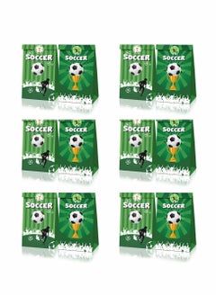 Excefore Paper Party Gift Bags 12 Pcs Soccer Party Candy Bags, Collection Paper Bags for Boys Kids Party Favor Supplies Decorations Theme Birthday Party Baby Party supplies Gift Bag Food Bags  - Image 1