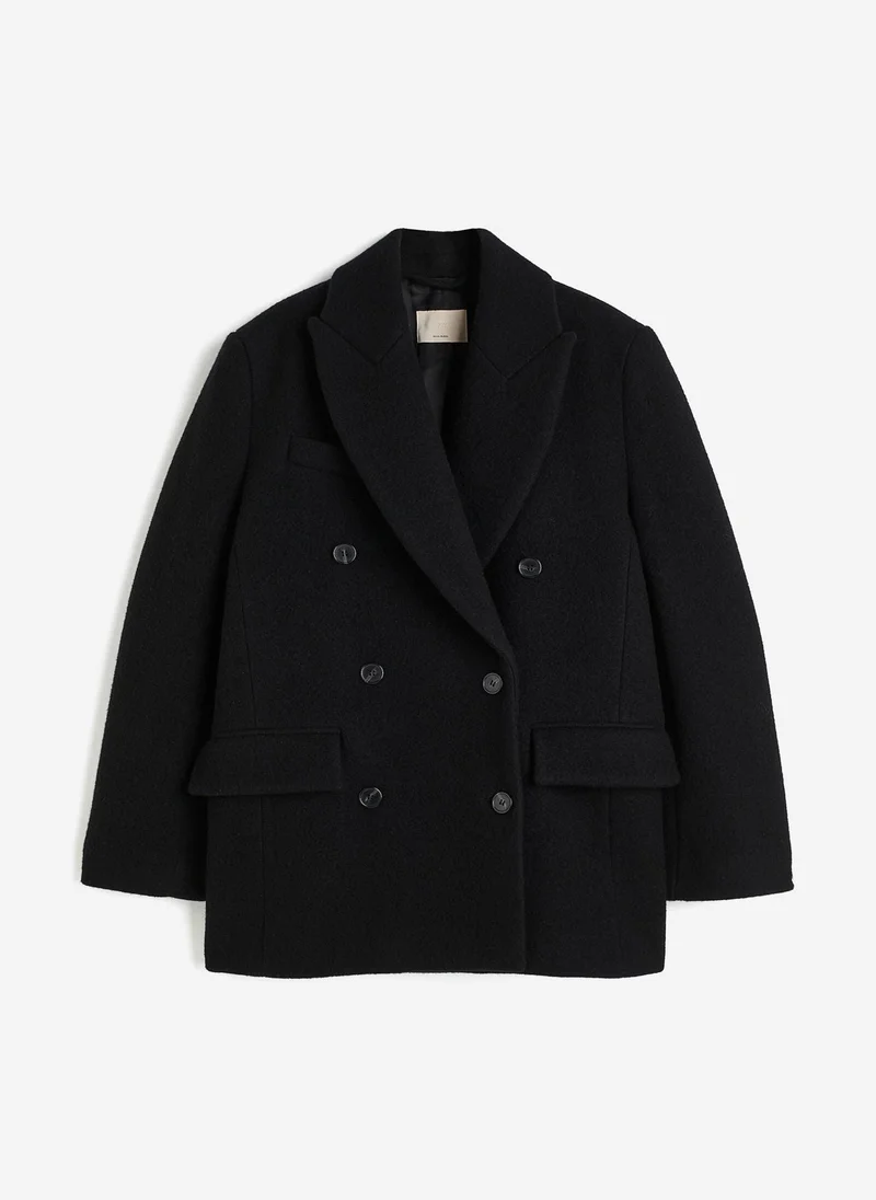 اتش اند ام Wool Blend Double Breasted Jacket