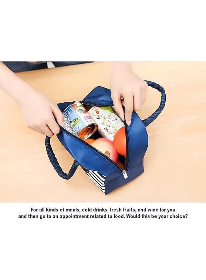 Insulated lunch bag for keeping things cool, children's lunch bag, portable thermal leakproof food organizer (23 x 14 x 19 cm), foldable waterproof bag, suitable for school, travel, picnics and beach (random shape) - Image 4