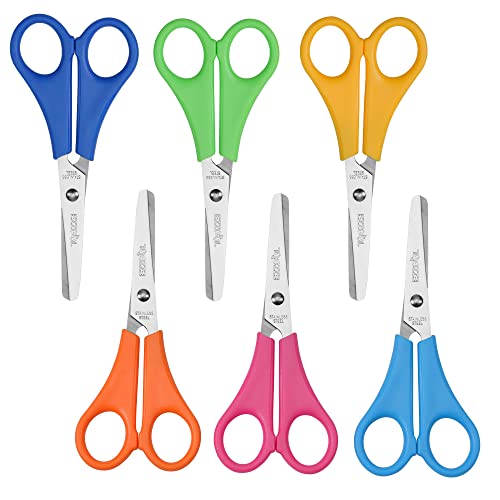 Ezzgol Scissors Bulk for Kids, EZZGOL 48 PACK 5” Safety Blunt Tip Student Scissors, 6 Assorted Colors Kid Craft Scissors for Cutting Regular Paper,Construction Paper,Cards - Image 4