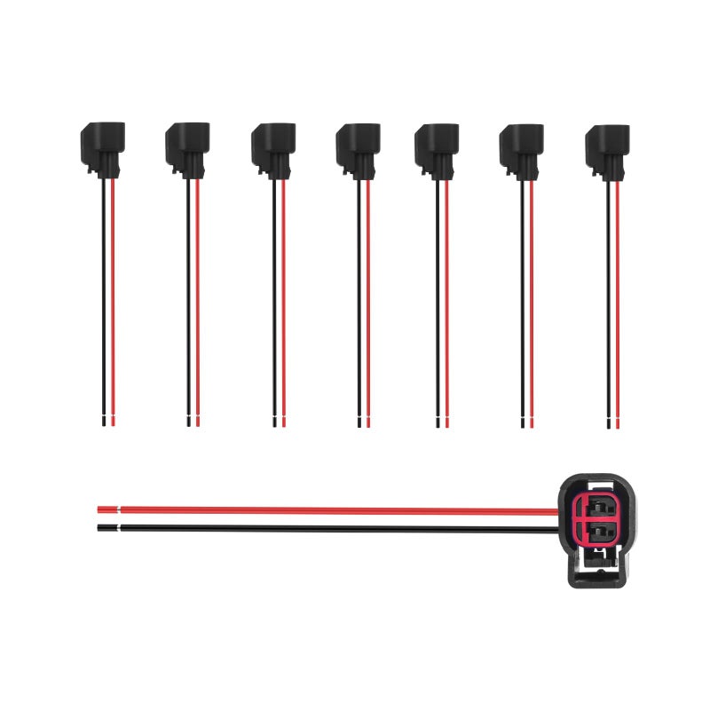 Ozikutech 8 Pcs Fuel Injector Connector Pigtail Engine Fuel Injector Wiring Harness Plug Compatible with Ford F150 Explorer Expedition Crown Victoria Dodge Ram Jeep Cherokee EV6 Replace OEM 5013995AA 15306318 - Image 3