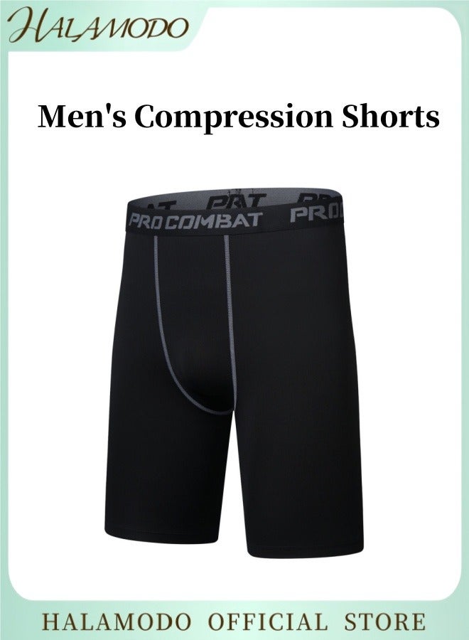 هالامودو شورت ضغط للرجال، شورت تمرين، شورت جري، شورت تدريب سريع الجفاف، مصنوع من قماش عالي الجودة سريع الجفاف، مناسب لمناسبات رياضية متعددة - Image 1